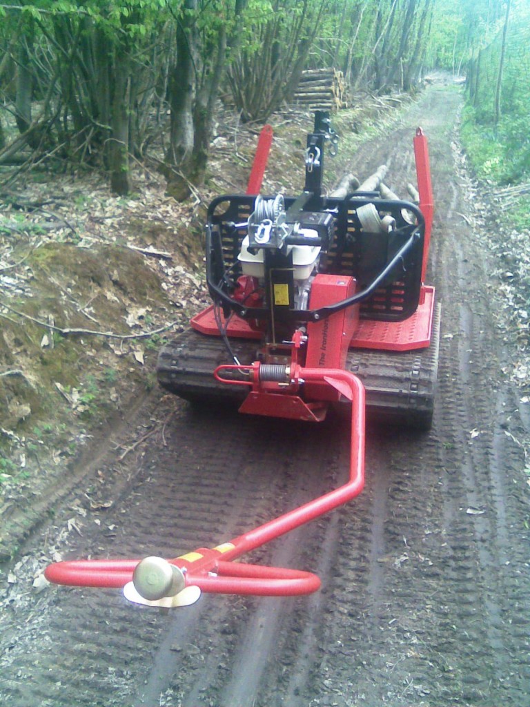 Iron Horse extracting 18' coppice poles