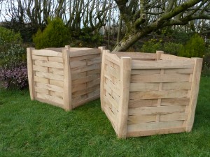 Bespoke designed Oak planters